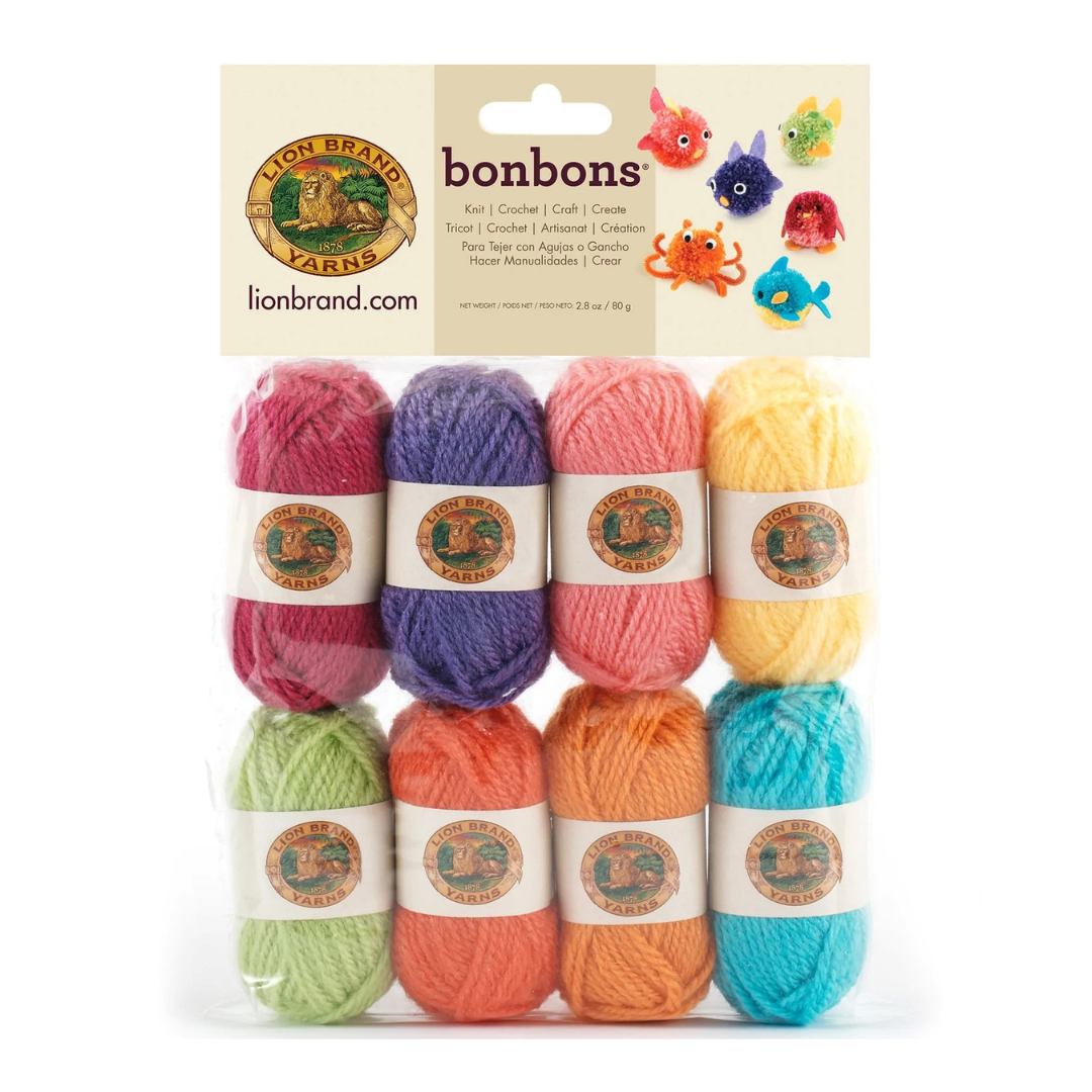 ACRY.MINI YARNS:8PC*10G(80GRM) (LION/BONBONS) - 610-BRIGHTS