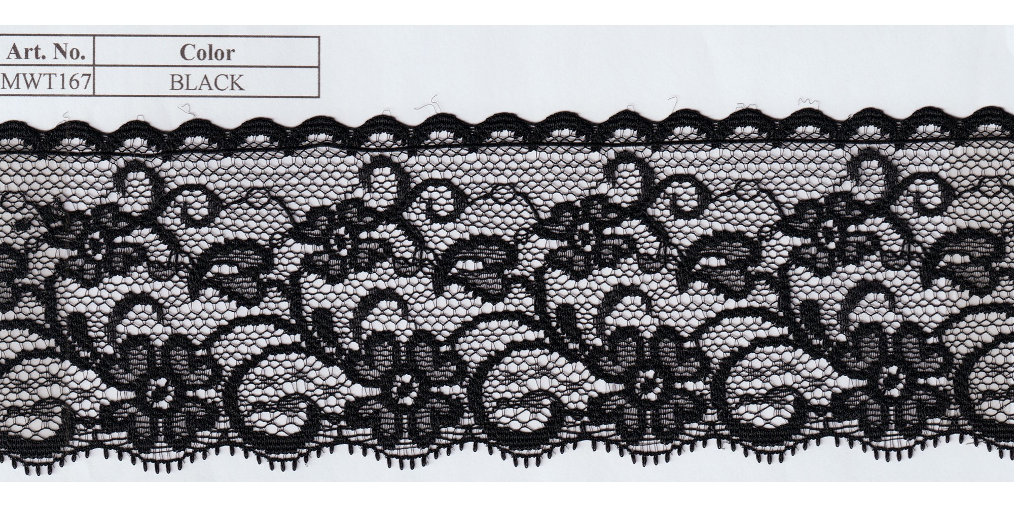 RASCHEL LACE:144Yx6CM (MWT167) - Black