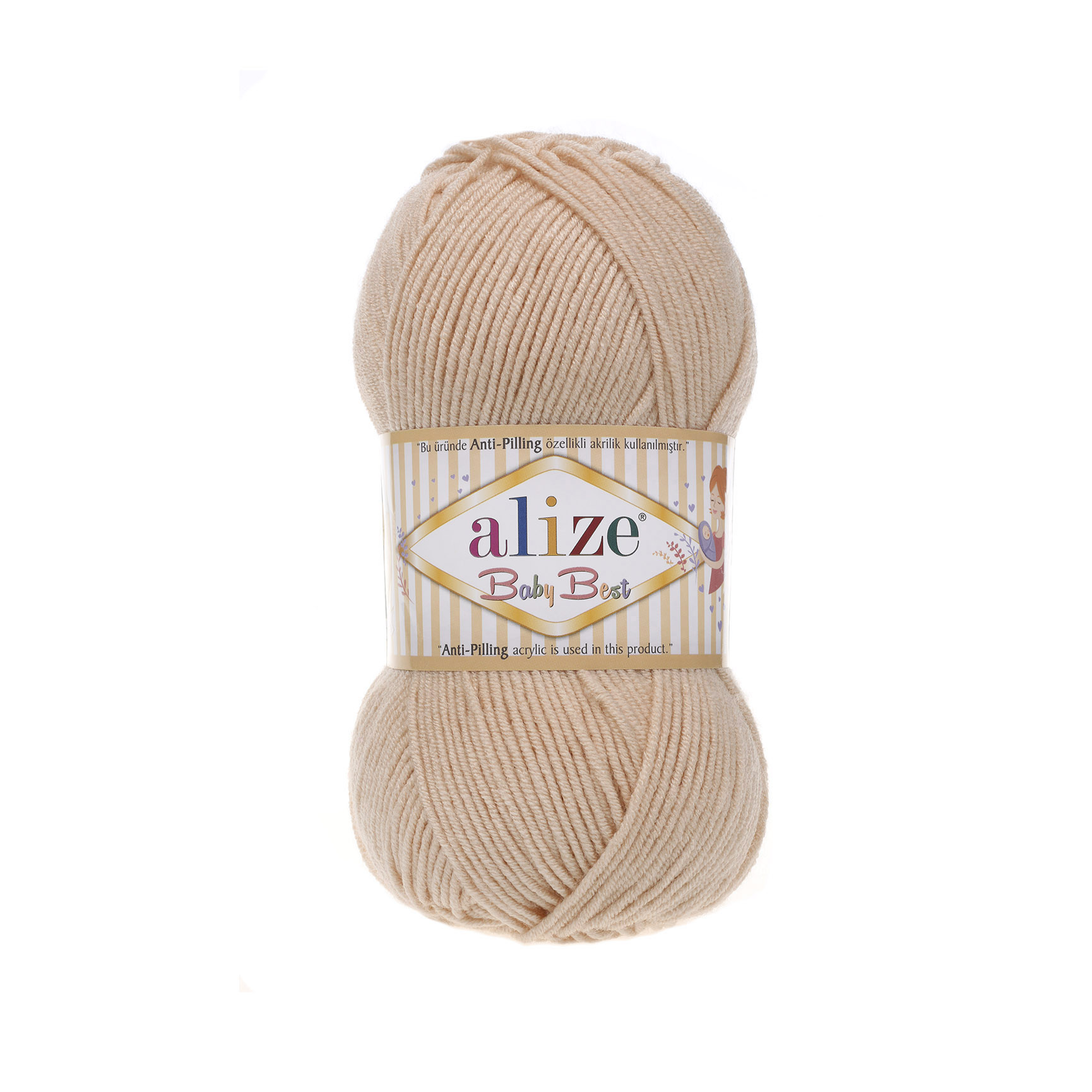 ACRY.YARN:100GRx5BL (500GR) (ALIZE/BABY BEST) - 382