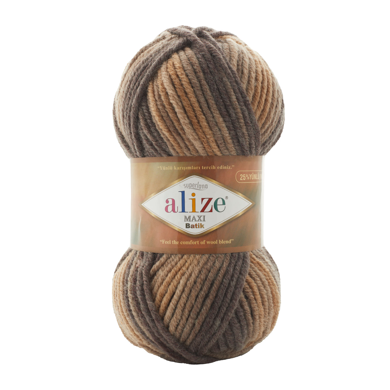 ACRY/WOOL YARN:100Gx5(500GRM) (ALIZE/MAXI BATIK) - 7800