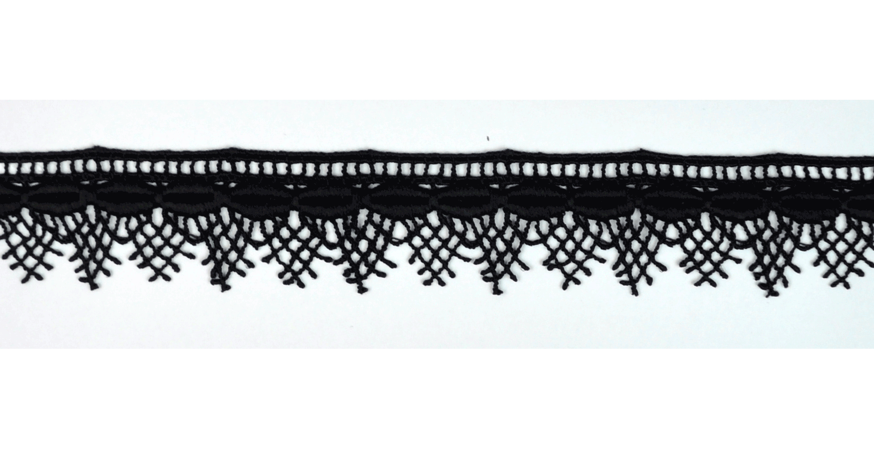 CHEM.CUT-LACE W/TX:15Yx2.5CM (TX64-1037) - Black