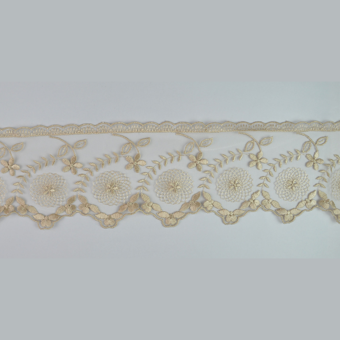 GLOSSY TULLE LACE:9CMx12MTR (88E1042) - CAPC