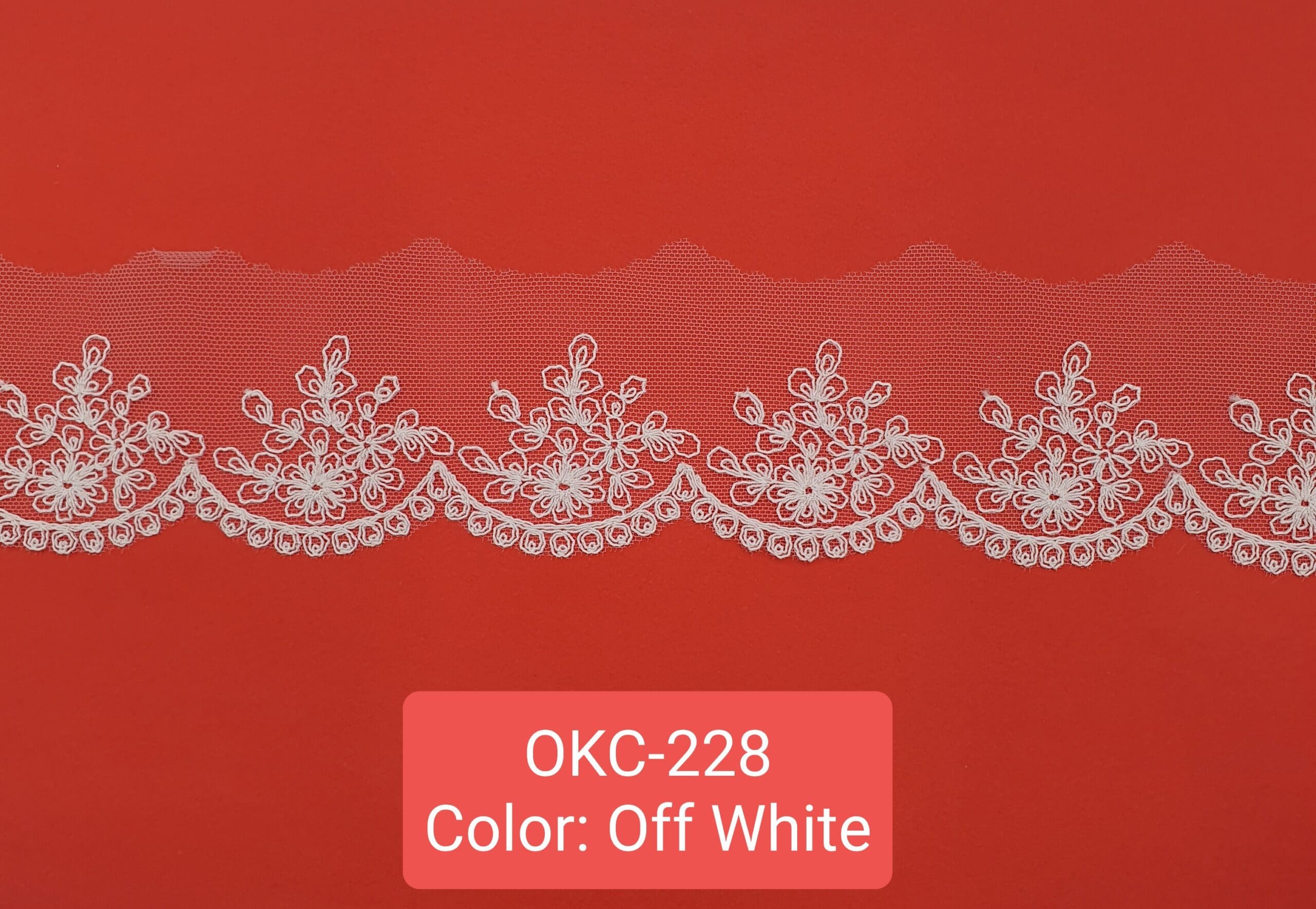 TULLE EMB.LACE (OKC-228) - Off White