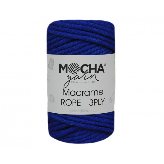 MACRAME ROPE:3PLY:250GRM~40MTR (MOCHA/ROPE) - SAKS BLUE
