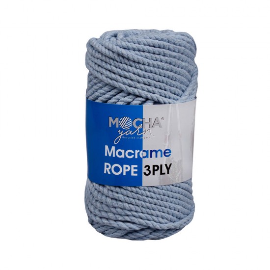 MACRAME ROPE:3PLY:250GRM~40MTR (MOCHA/ROPE) - BLUE