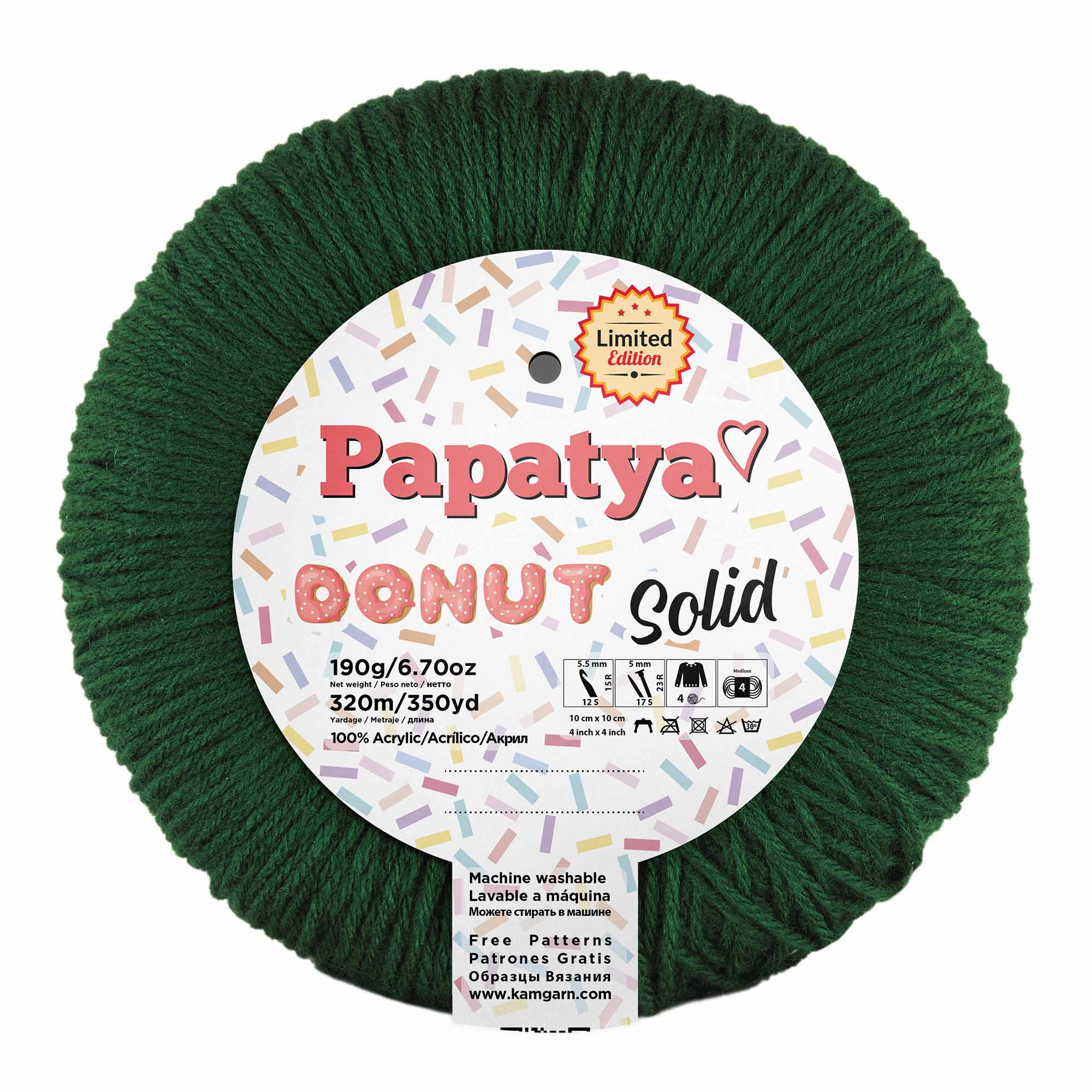 ACRY.YARNS:190Gx3PC(570GRM) (PAPATYA/DONUT-SOLID) - 115