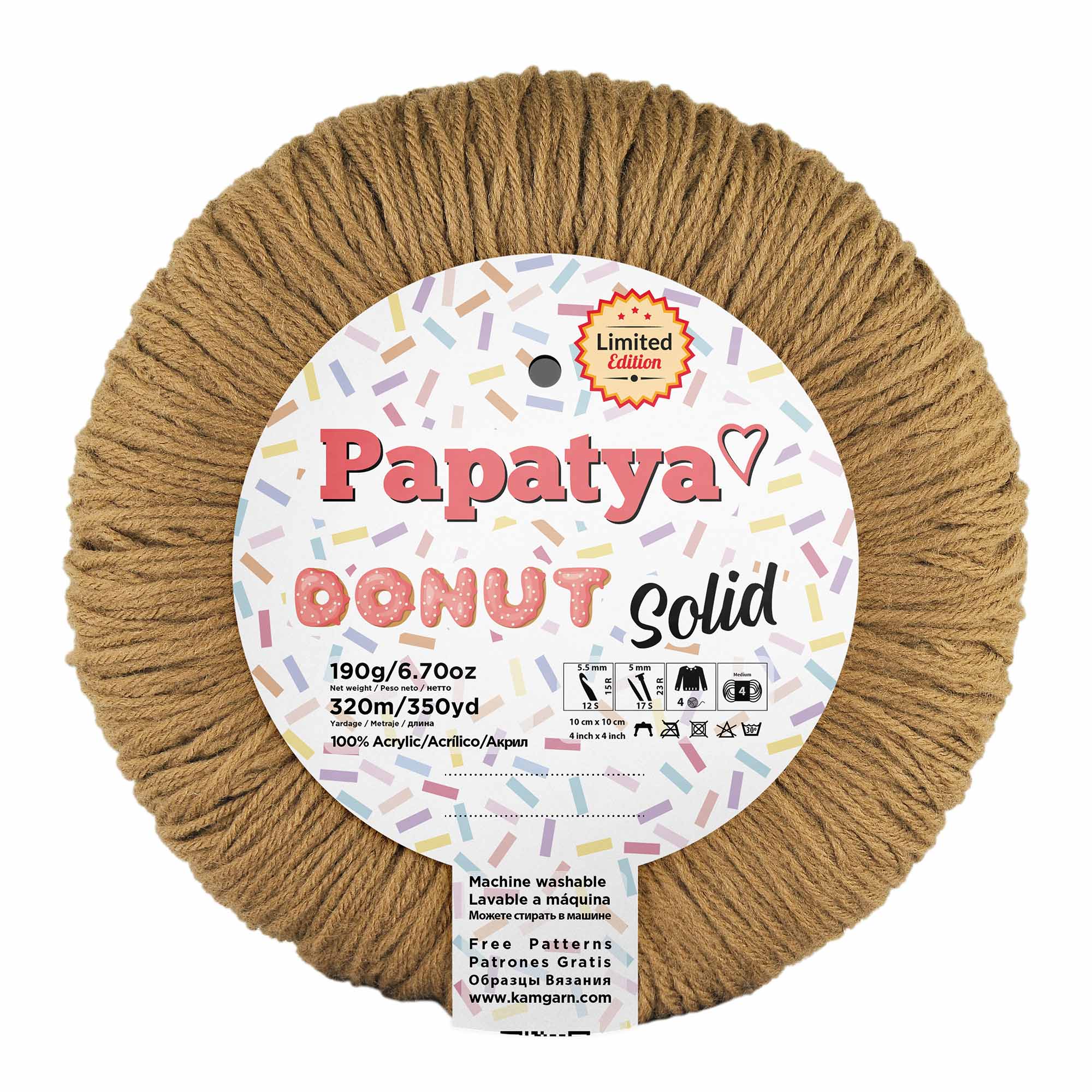 ACRY.YARNS:190Gx3PC(570GRM) (PAPATYA/DONUT-SOLID) - 109