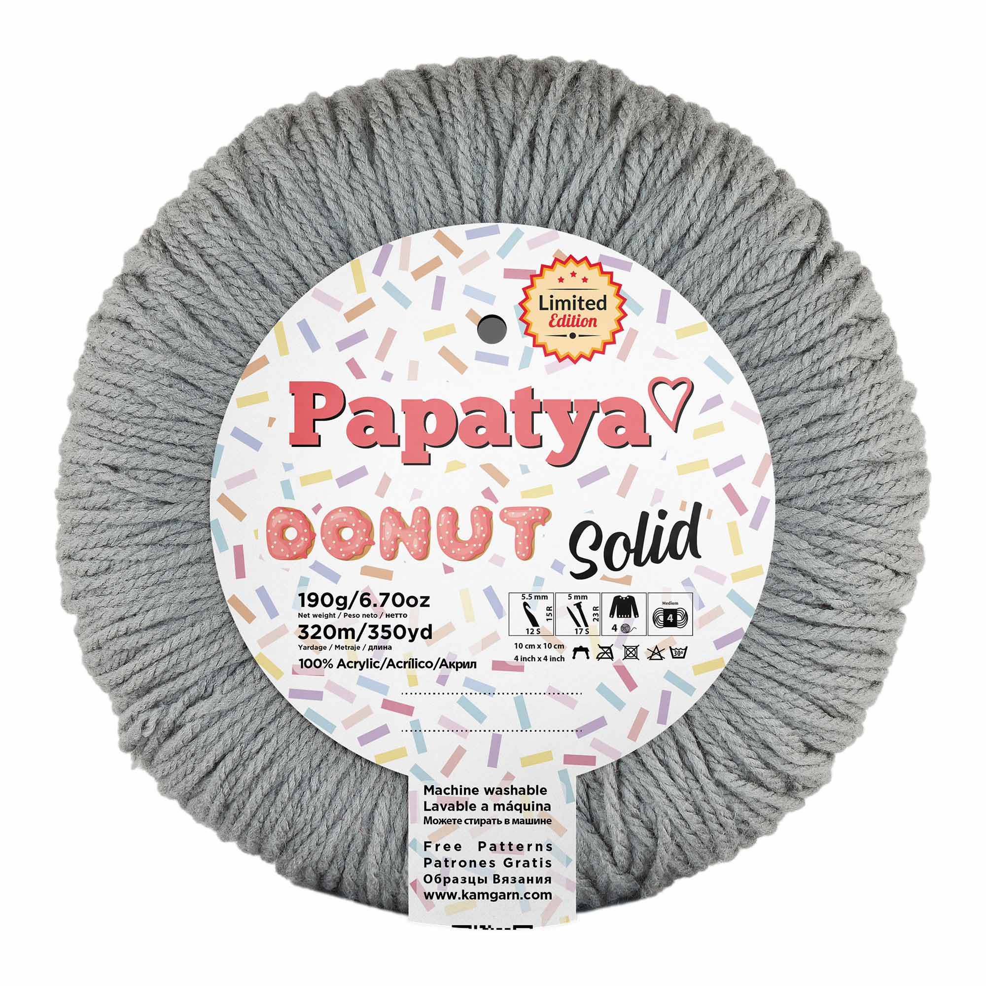 ACRY.YARNS:190Gx3PC(570GRM) (PAPATYA/DONUT-SOLID) - 111