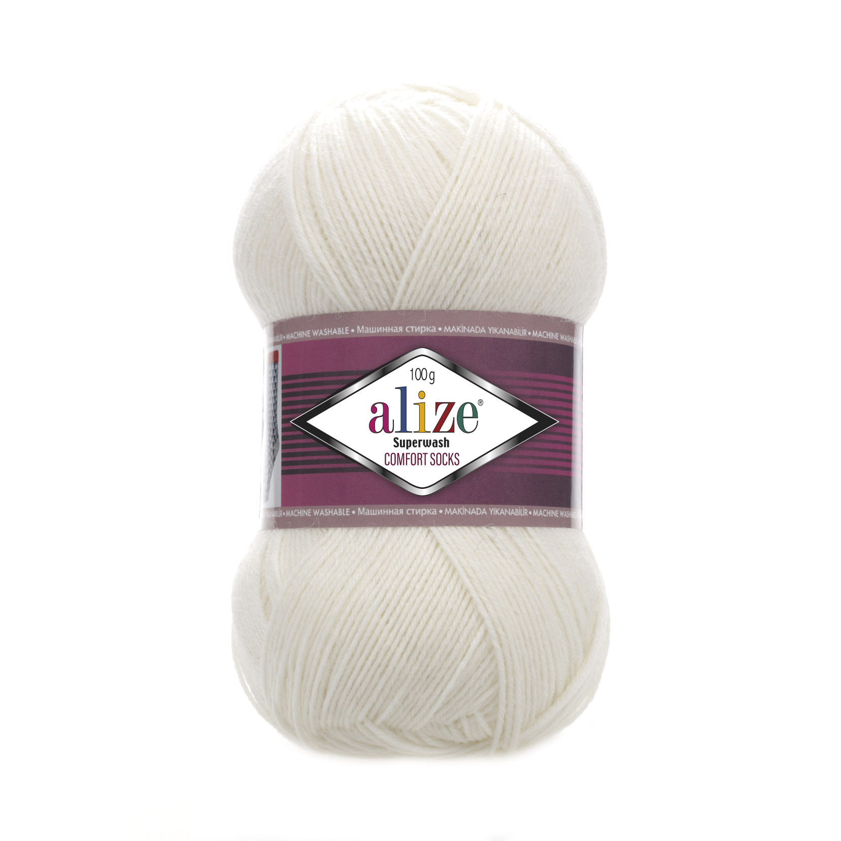 SW WOOL/POLY YARN:100Gx5(500GR) (ALIZE/S.WASH COMFORT) - 1