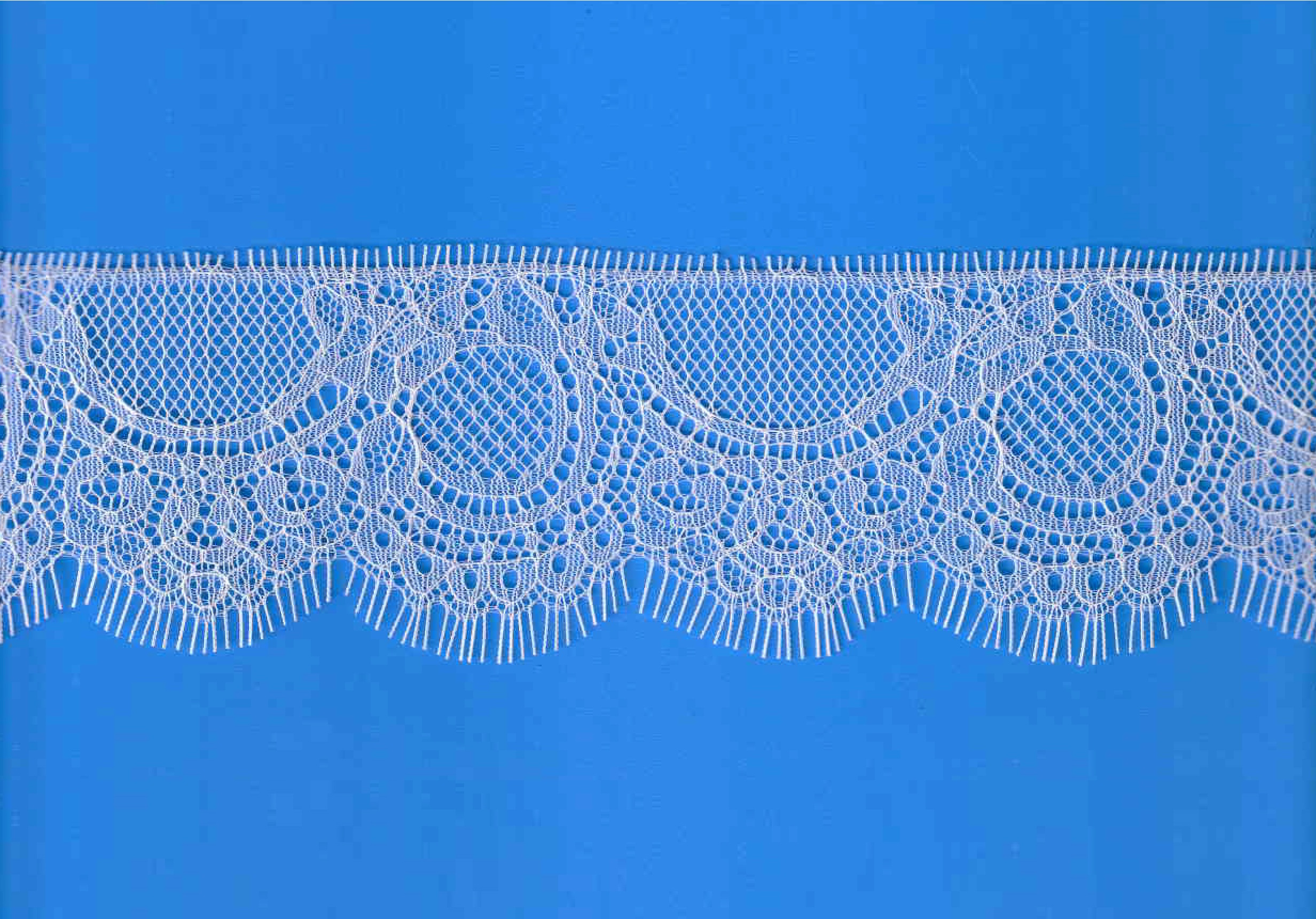 RASCHEL LACE:3YD*5PC (15YD:6CM) (B1229) - White