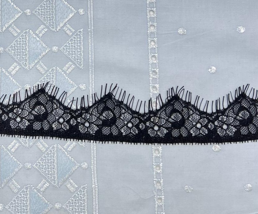 RASCHEL LACE:3YD*5PC (15YD) (B1225) - Black