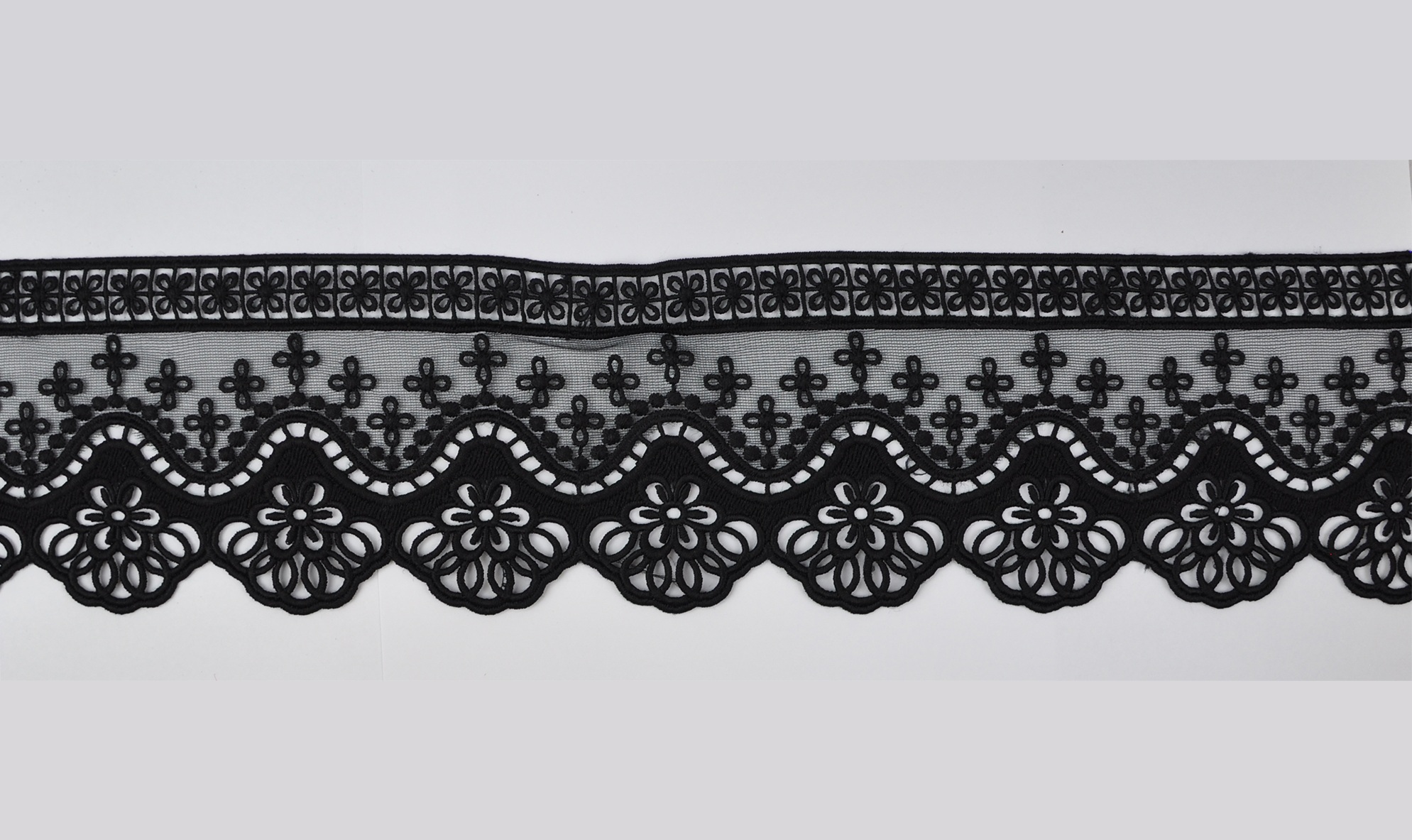 GUIPURE LACE:10CMX10YDS (A6604D) - Black