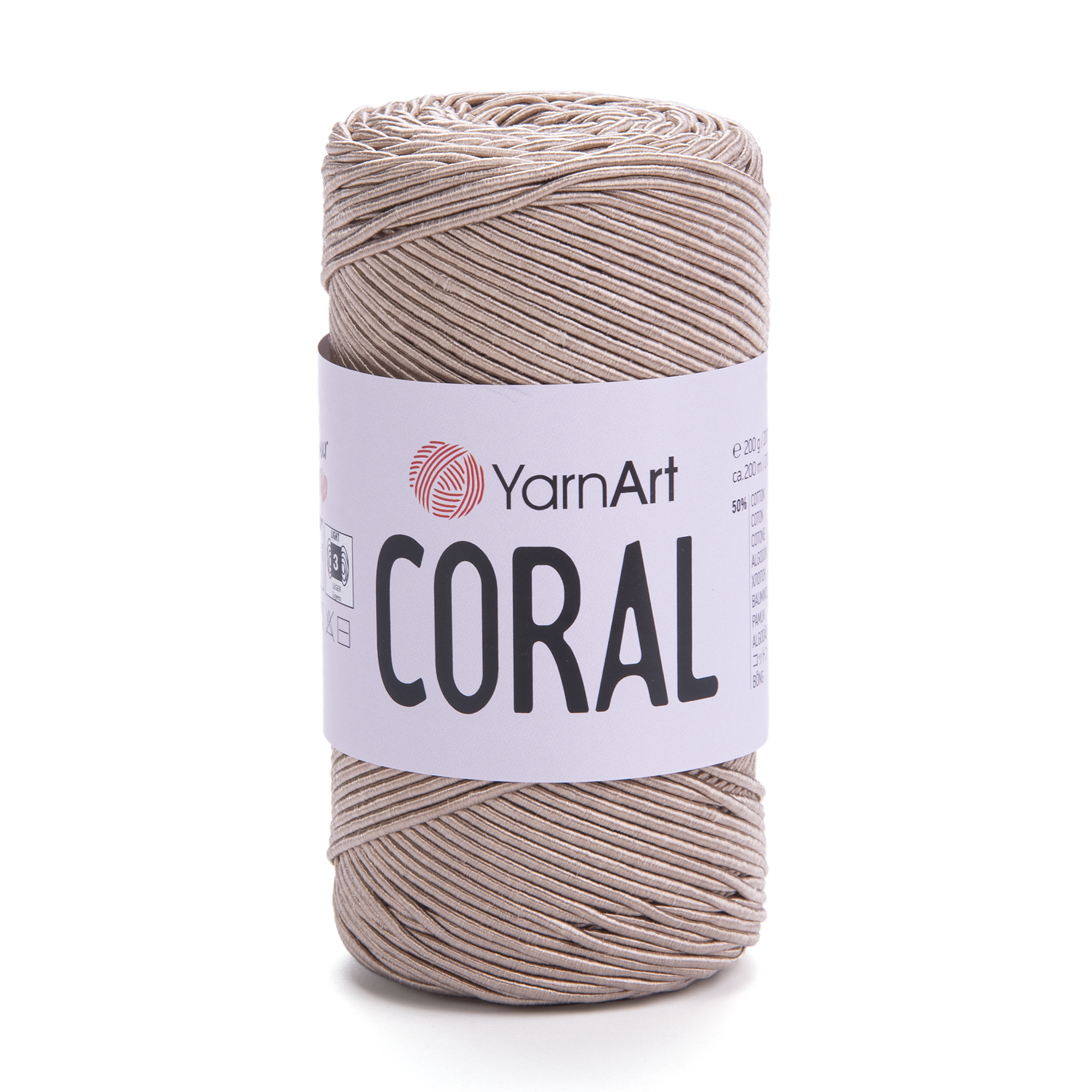 COT/POLY CORD:200GRMx5(1KG) (Y-ART/CORAL) - 1914