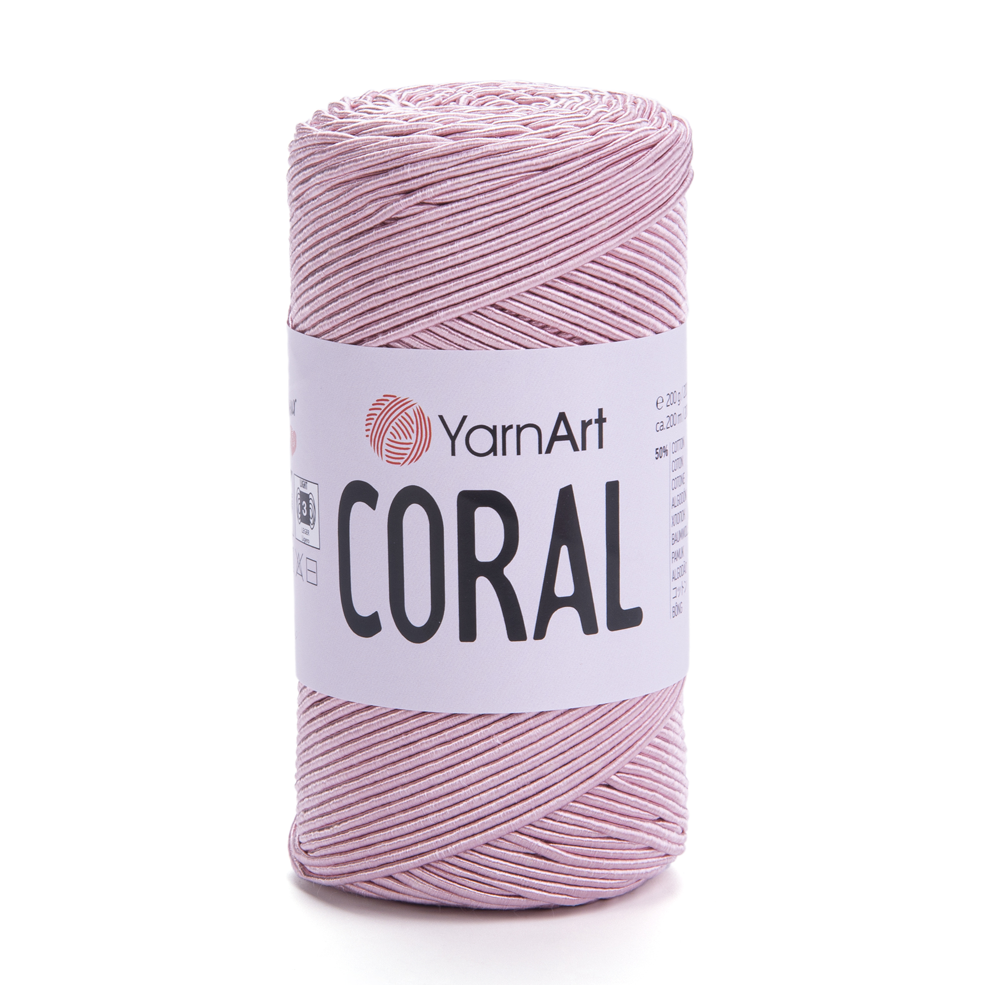 COT/POLY CORD:200GRMx5(1KG) (Y-ART/CORAL) - 1915