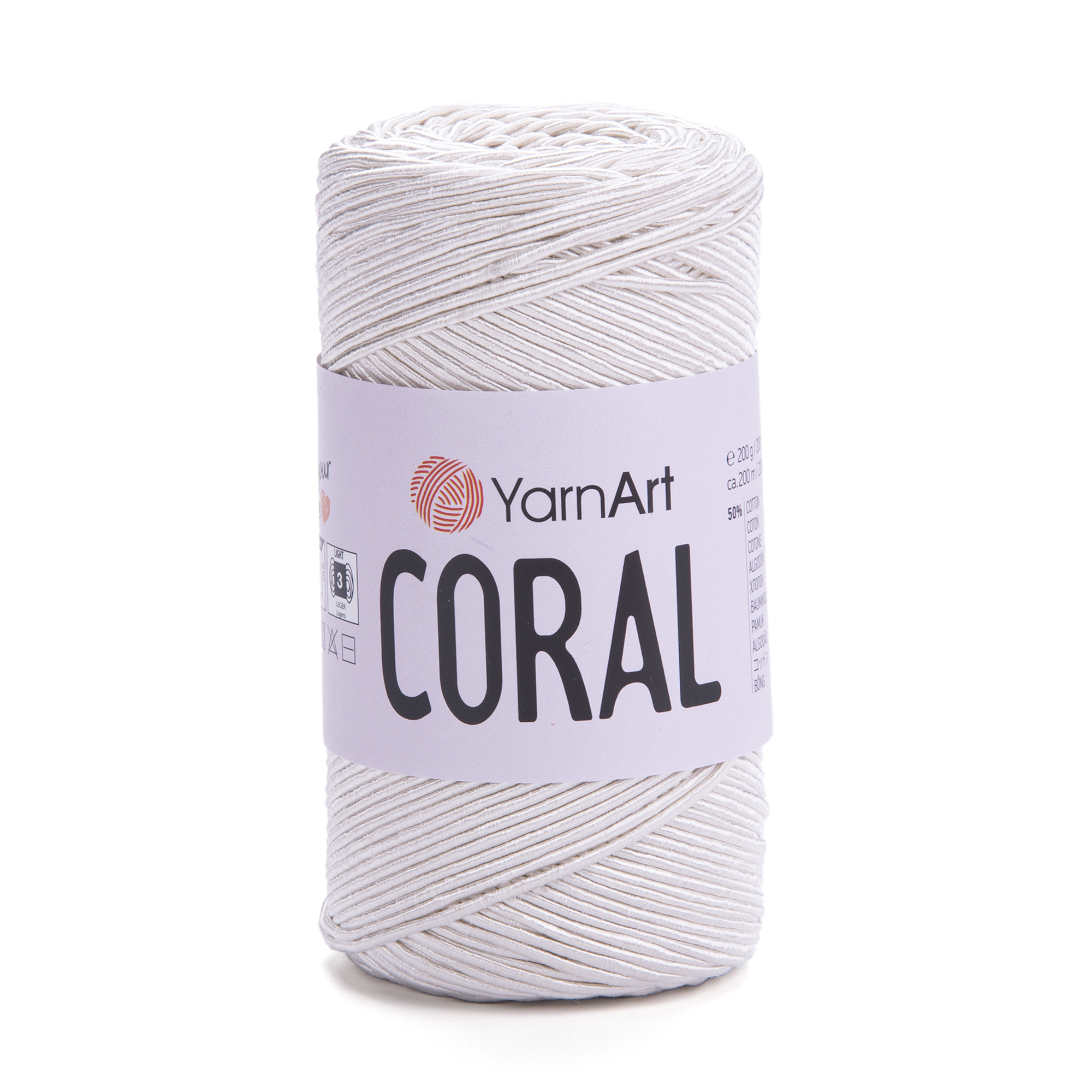 COT/POLY CORD:200GRMx5(1KG) (Y-ART/CORAL) - 1901