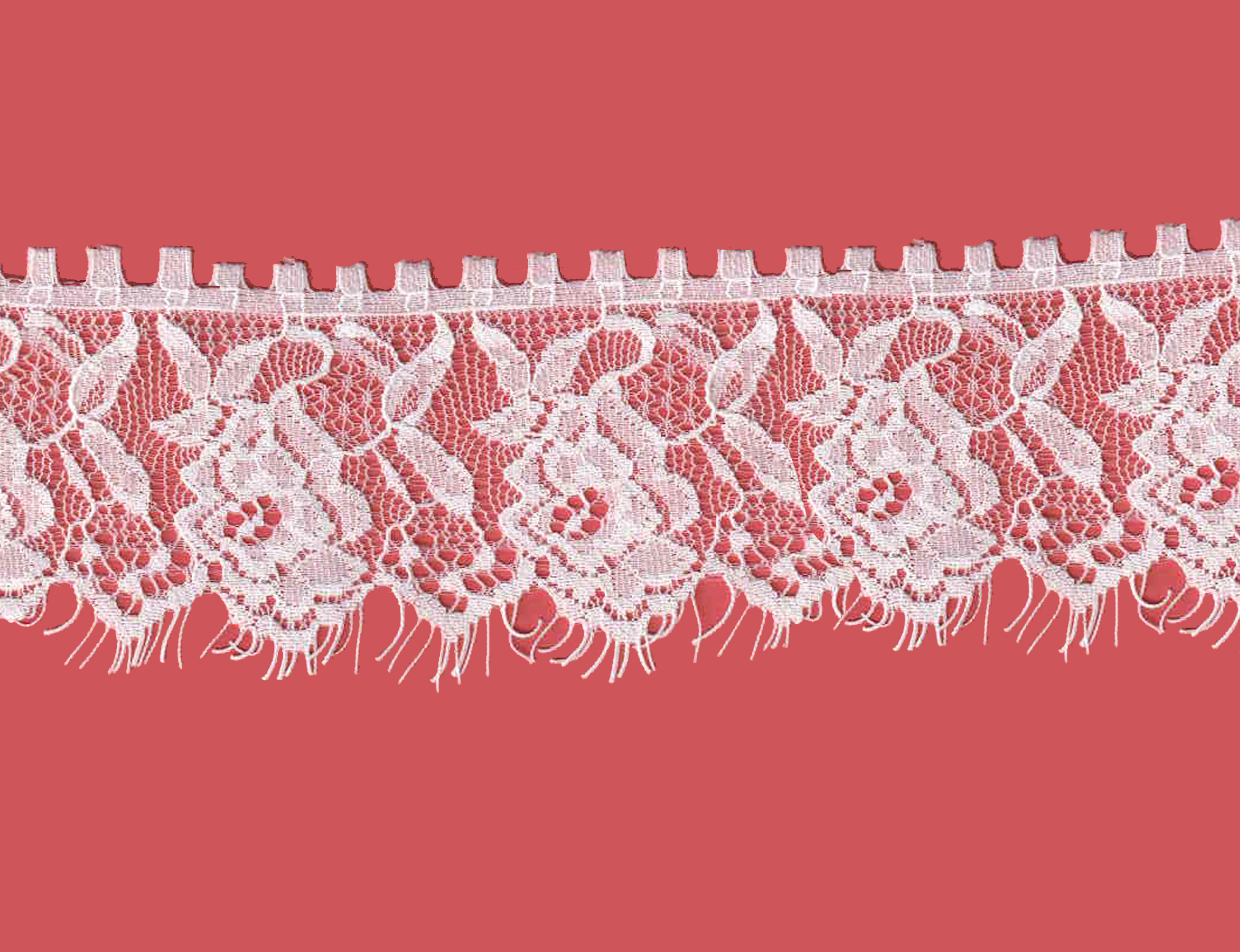 RASCHEL LACE:3YD*5PC(15YD) (B1233/BW) - White