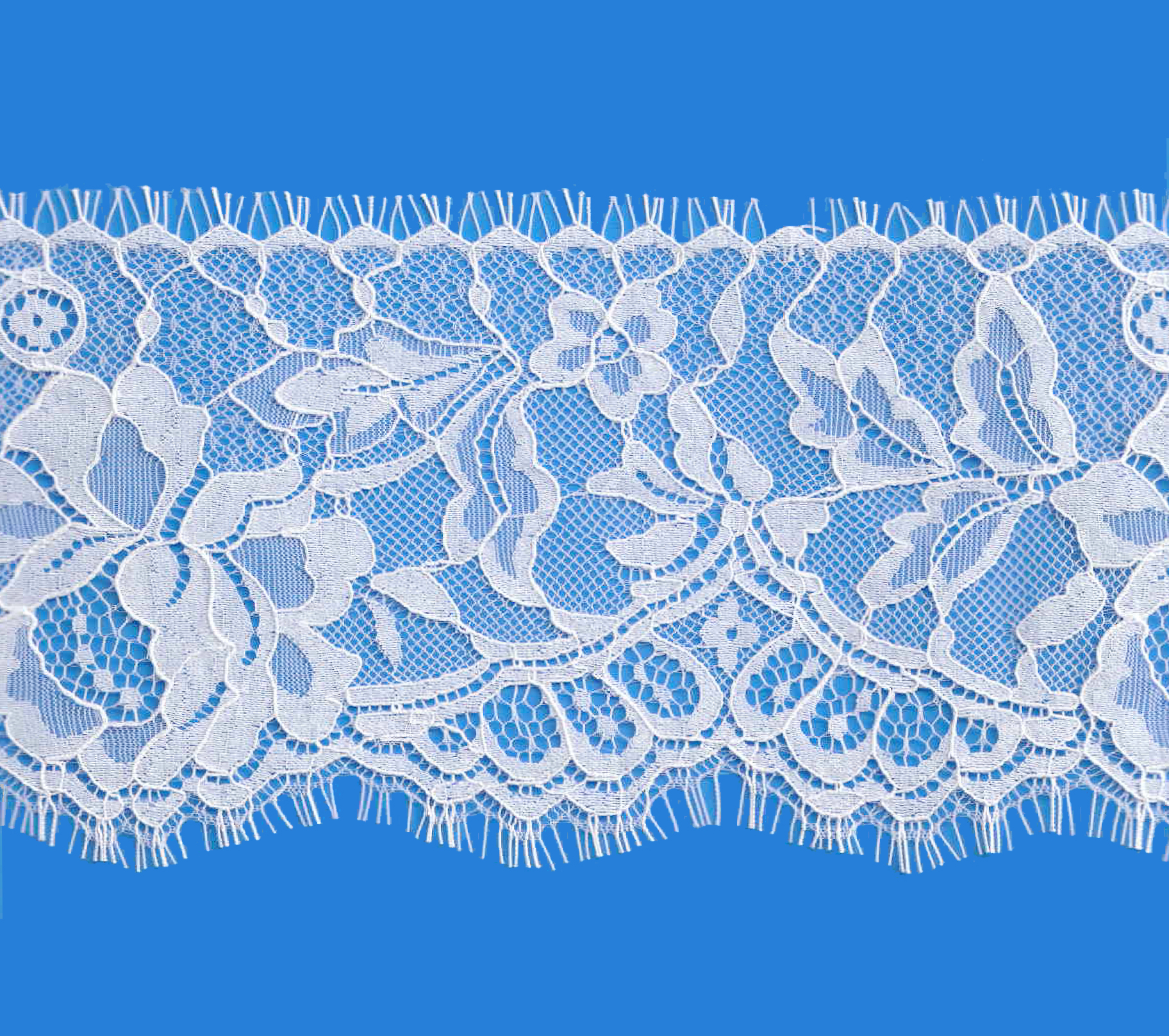 RASCHEL LACE:3YD*5PC(15YD) (B1234) - White