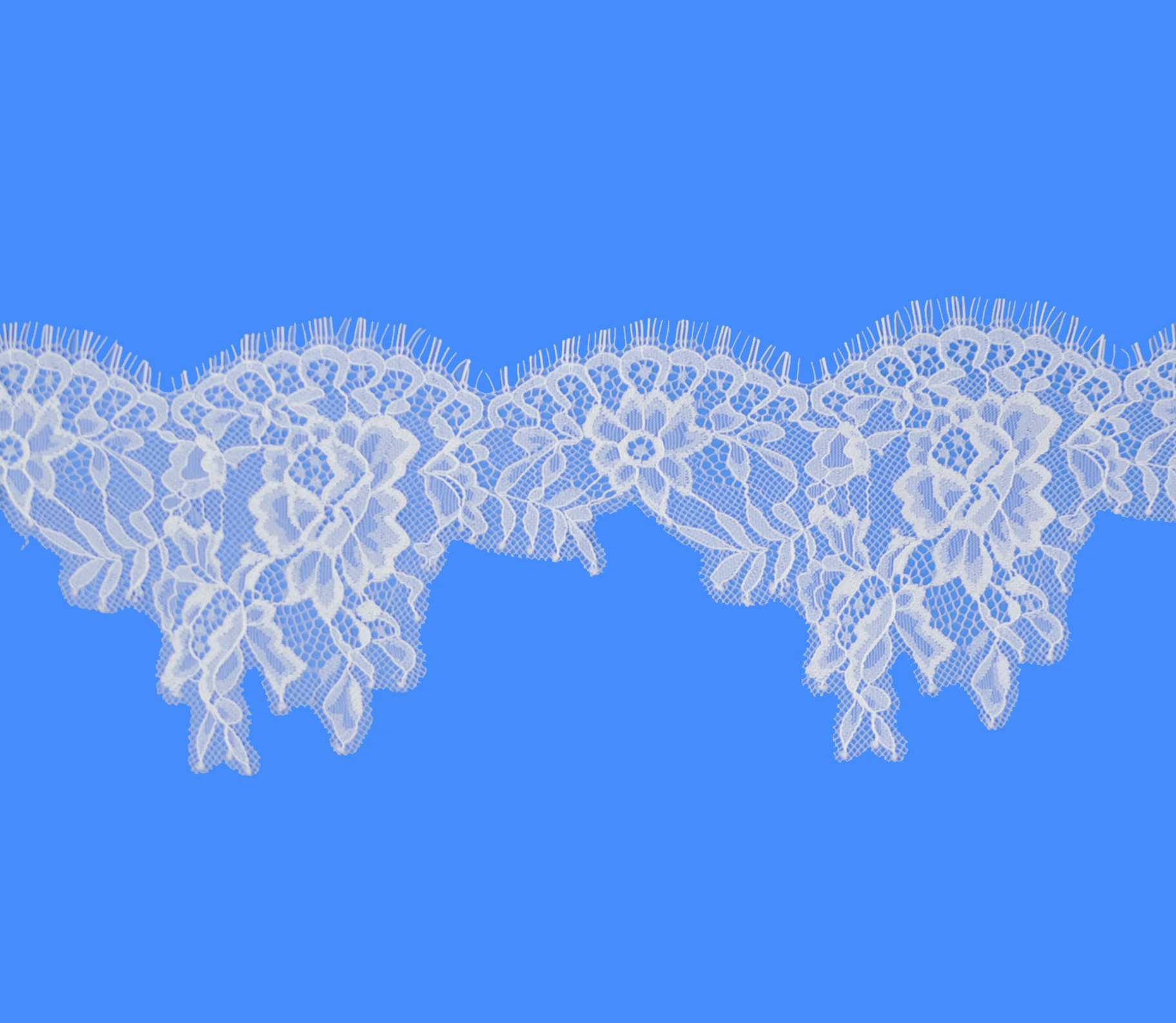 RASCHEL LACE:3YD*5PC(15YD) (B1237) - White