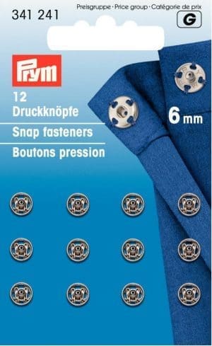 SEW-ON SNAP FAST BRASS 6MM (341241)