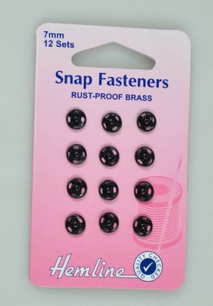 SNAP FASTNERS:5CRD/PKT:7MM (421.7)