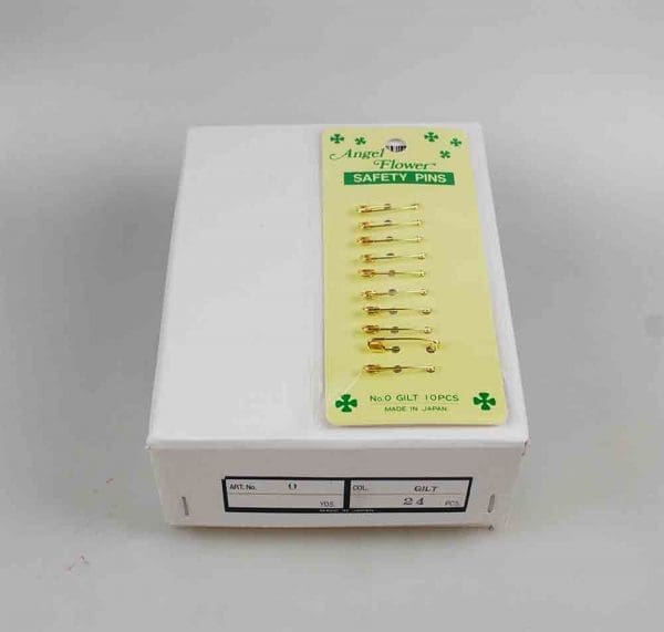 SAFETY PINS:24CRD/BOX (CRD/0-GILT)
