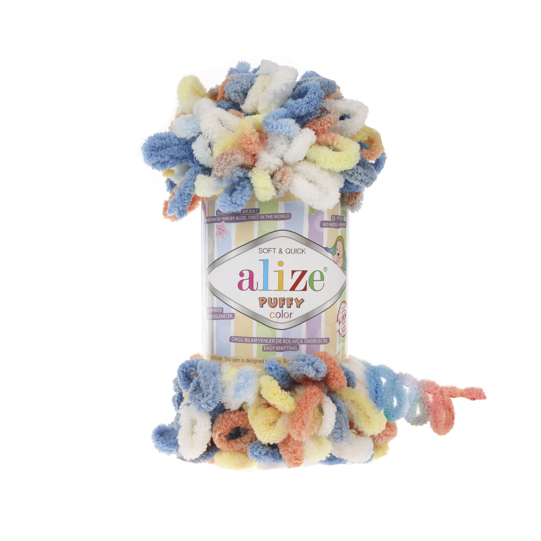 ALIZE/PUFFY-COLOR (MICRO PL.YARN:5BLx100GR(500GM)) - 5866