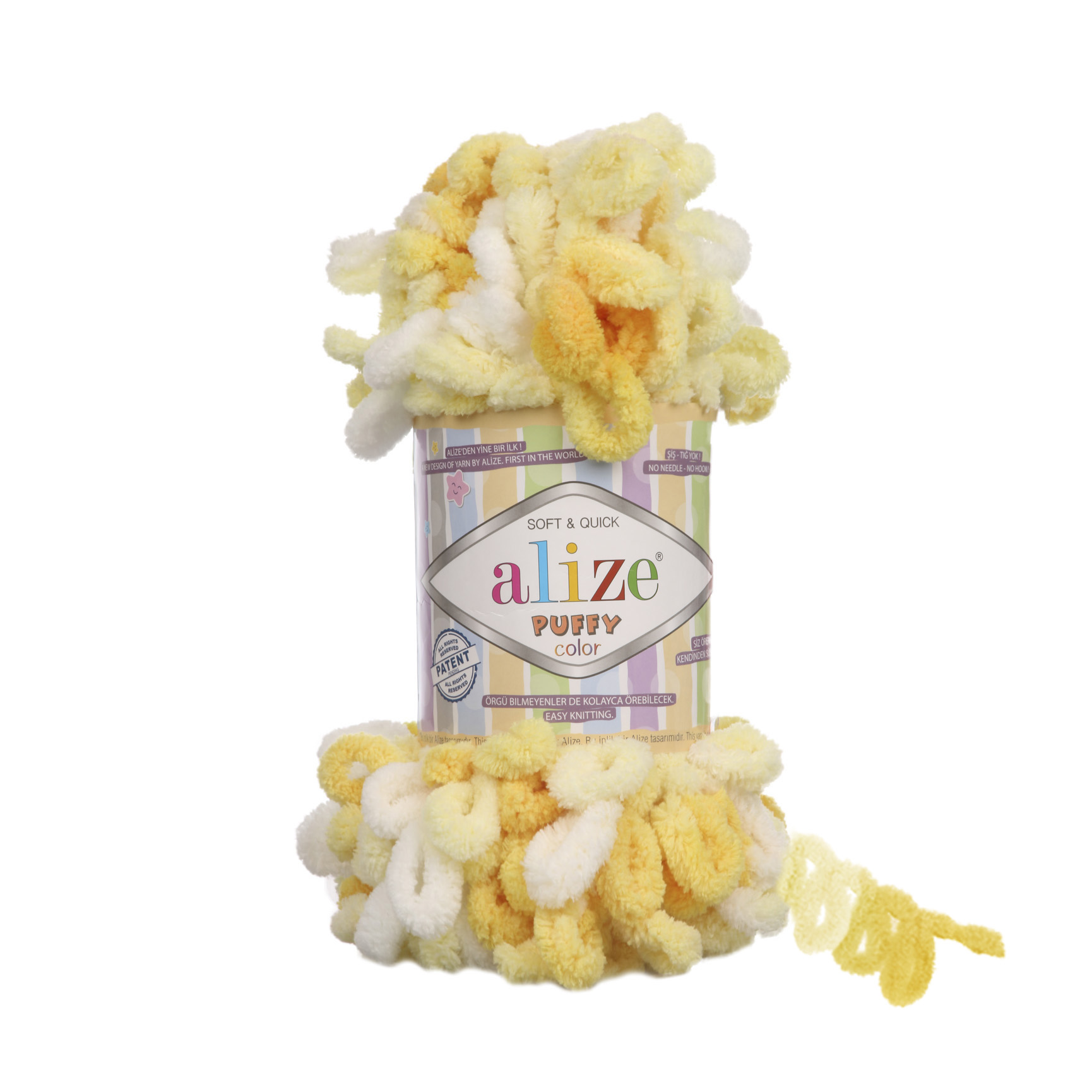 ALIZE/PUFFY-COLOR (MICRO PL.YARN:5BLx100GR(500GM)) - 5921