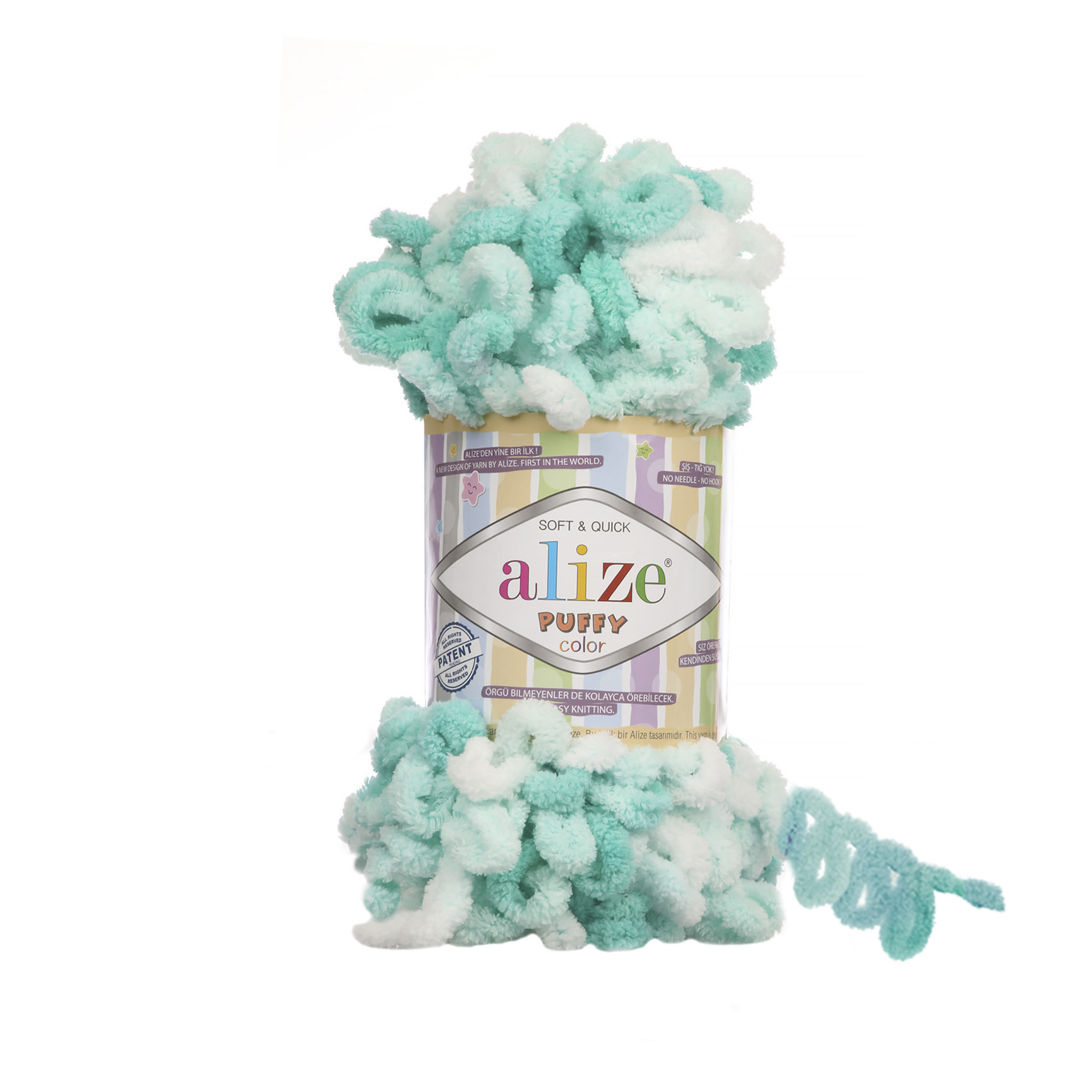 ALIZE/PUFFY-COLOR (MICRO PL.YARN:5BLx100GR(500GM)) - 5920