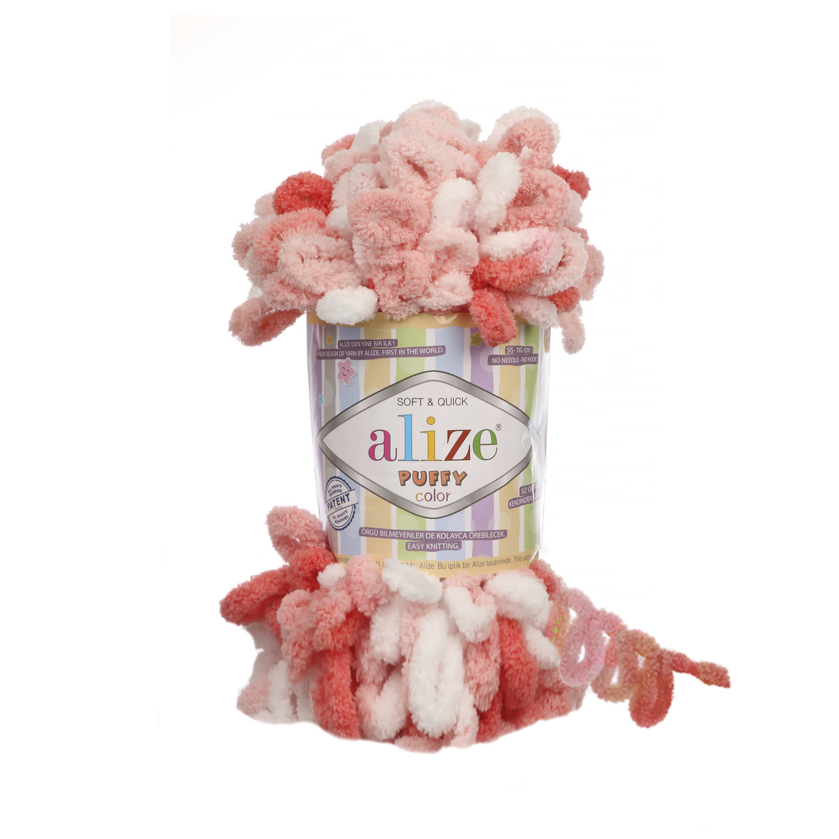 ALIZE/PUFFY-COLOR (MICRO PL.YARN:5BLx100GR(500GM)) - 5922