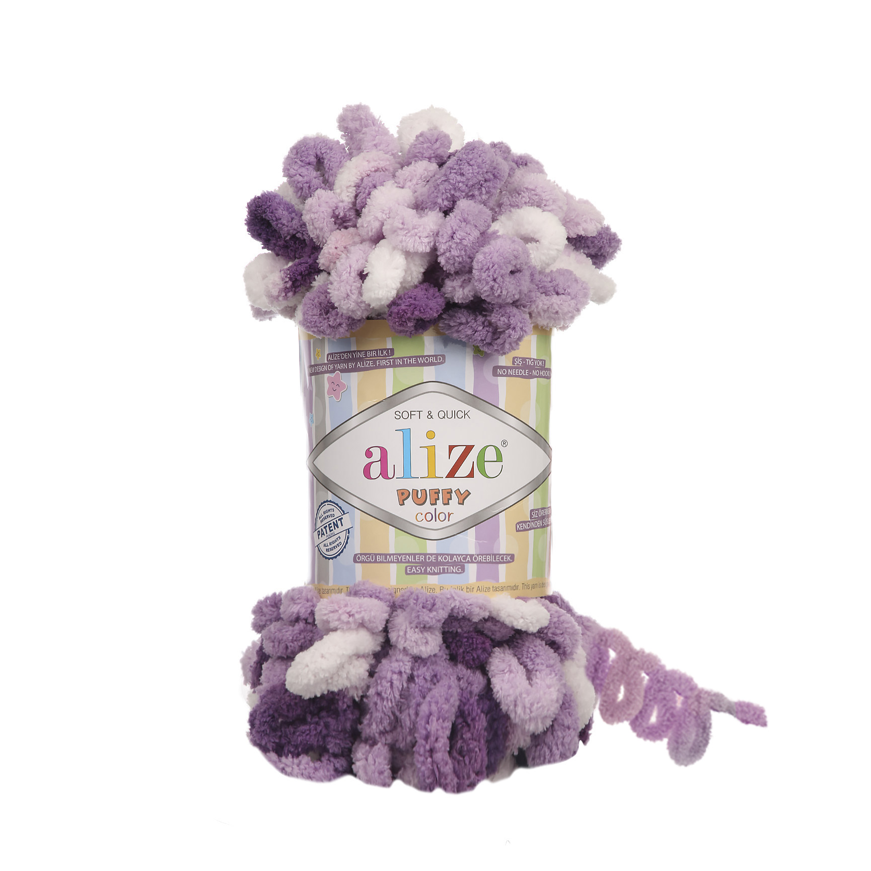 ALIZE/PUFFY-COLOR (MICRO PL.YARN:5BLx100GR(500GM)) - 5923