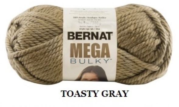BERNAT/MEGA BULKY (ACR.WOOL YARN:300GRx2P(600GRM) - TOASTY GREY