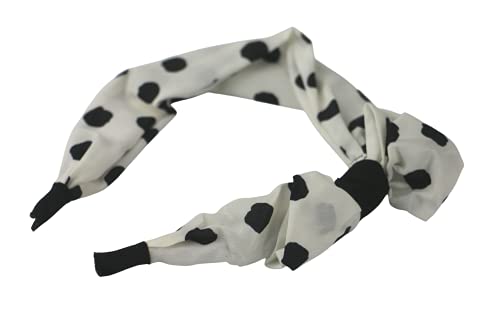 Black & White Polka Dot Knotted Headband/Hair Accessories (HB3777)
