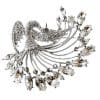Brooch, Rhodium Plated Metal with Cubic Zircon (B2549) silver