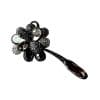 Brooch, Rhodium Plated Metal with Cubic Zircon (B2742) JET