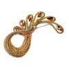 Brooch, Rhodium Plated Metal with Cubic Zircon (B6872) Gold