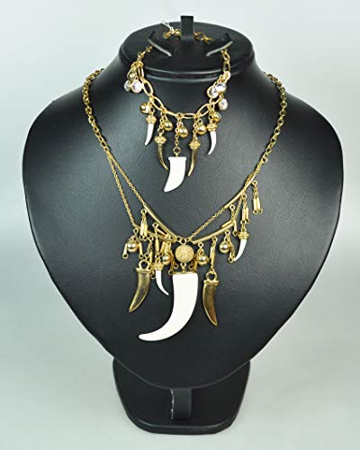 CHARTAGE NECKLACE AND BRACELET BELGIAN DESIGN. Gold Plated Set with Cubic Zircon (ST94710) GOLD Color Chain with Zircon