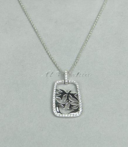 CHARTAGE NECKLACE SET BELGIAN DESIGN. RHODIUM PLATED METAL WITH CUBIC ZIRCON STONE. (ST64593) SILVER
