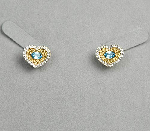 CHARTAGE NECKLACE SET WITH EARRING. BELGIAN DESIGN .Gold Plated Chain with cubic zircon stone. (ST72548) GOLD/AQUA