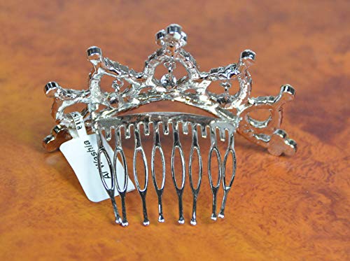 Crown Rhodium Plated with Crystal (HC10252) Silver