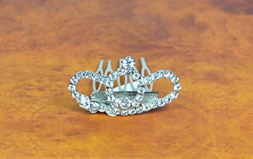 Crown Rhodium Plated with Crystal (HCA2741) Silver