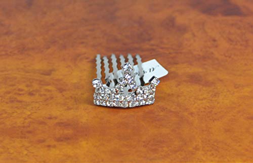 Crown Rhodium Plated with Crystal (HCA2761) Silver