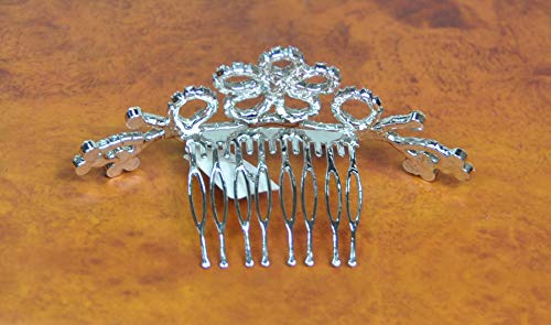 Crown Rhodium Plated with Crystal (HCA3897) Silver