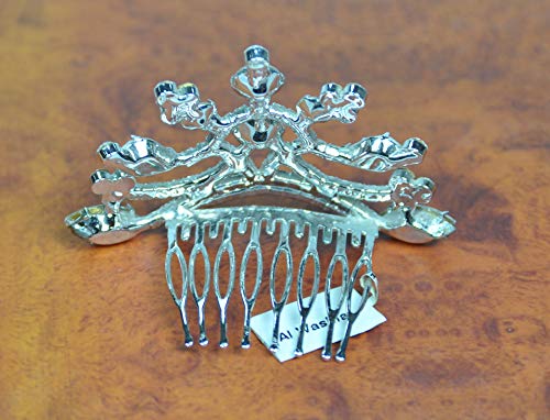 Crown Rhodium Plated with Crystal (HCA4950) Silver