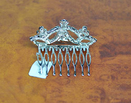 Crown Rhodium Plated with Crystal (HCA4953) Silver