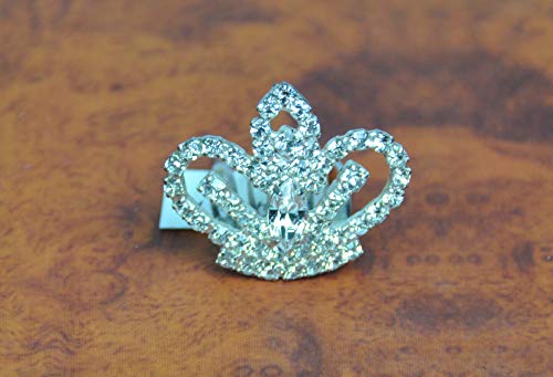 Crown Rhodium Plated with Crystal (HCA5929) Silver