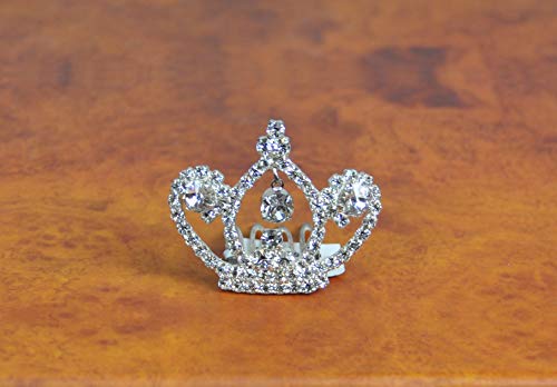 Crown Rhodium Plated with Crystal (HCA5932) Silver