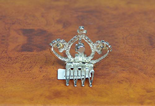 Crown Rhodium Plated with Crystal (HCA5932) Silver