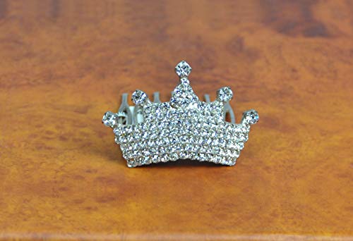 Crown Rhodium Plated with Crystal (HCA5933) Silver