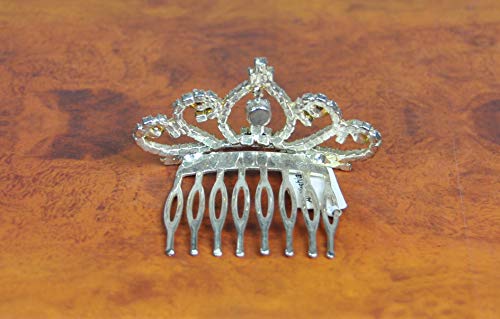 Crown Rhodium Plated with Crystal (HCA5942) Silver