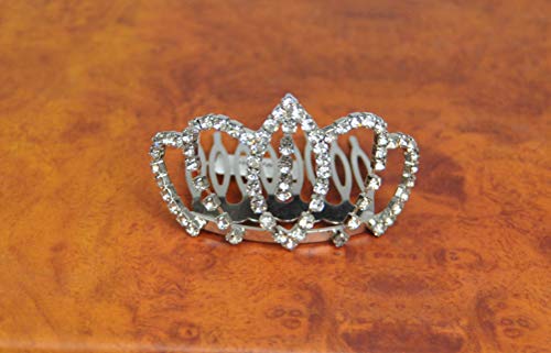 Crown Rhodium Plated with Crystal (HCA6891) Silver